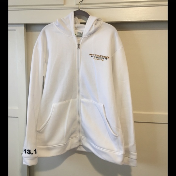 Gently worn white hoodie from LA’s New Years Race - Picture 1 of 5